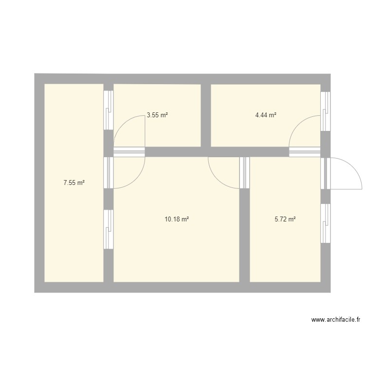 STUDIO Américain. Plan de 0 pièce et 0 m2