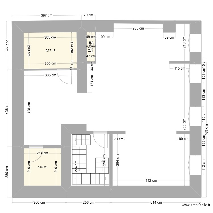 plan veronique. Plan de 3 pièces et 12 m2