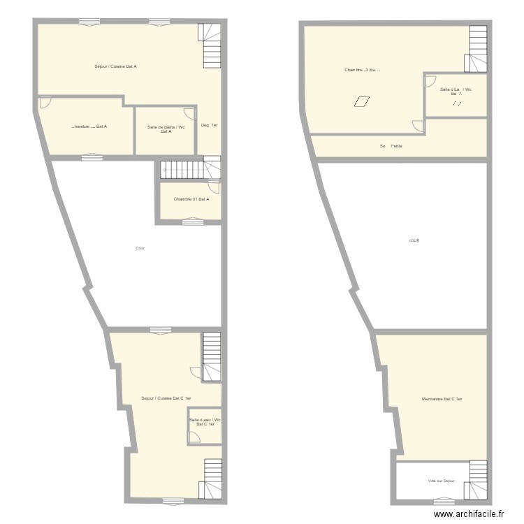 780808193-HOUILLES-SCIPERIMETRE-CROQUIS. Plan de 28 pièces et 441 m2