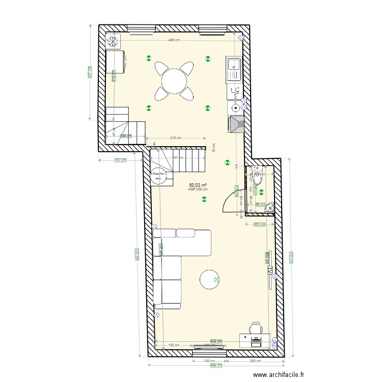 Appartement duplex PUCEUL 2. Plan de 0 pièce et 0 m2