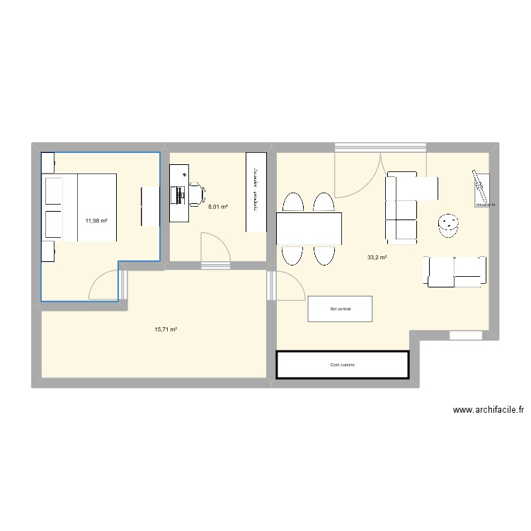 appartement ciply. Plan de 0 pièce et 0 m2