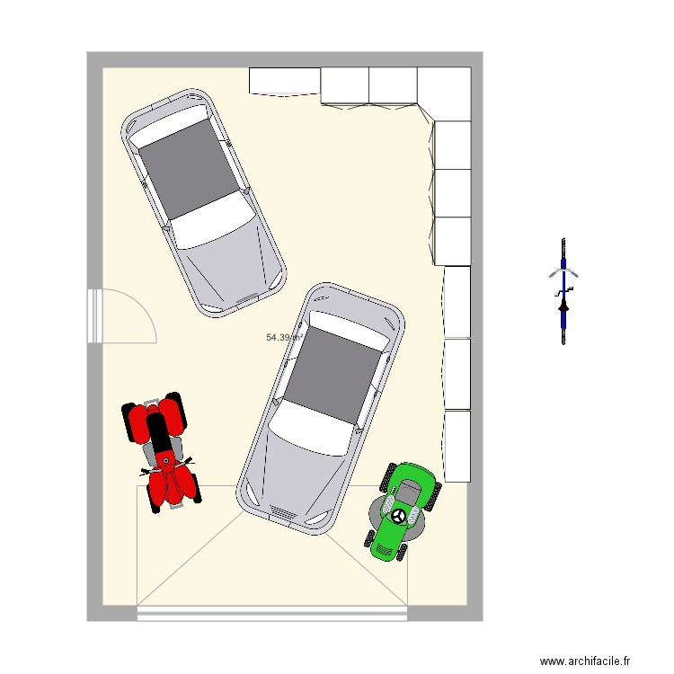 Plan garage . Plan de 0 pièce et 0 m2