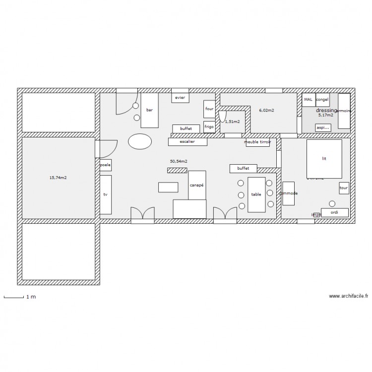 maelys bois meublé. Plan de 0 pièce et 0 m2