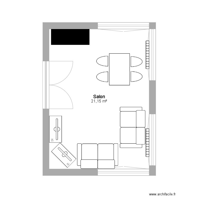 Salon. Plan de 0 pièce et 0 m2