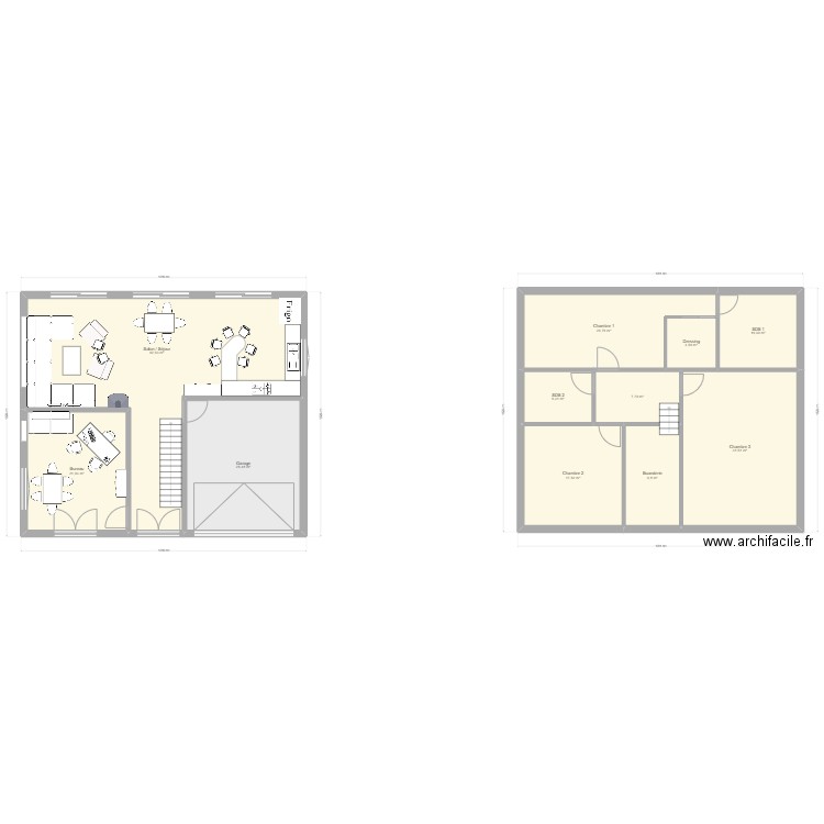 Maison. Plan de 11 pièces et 218 m2