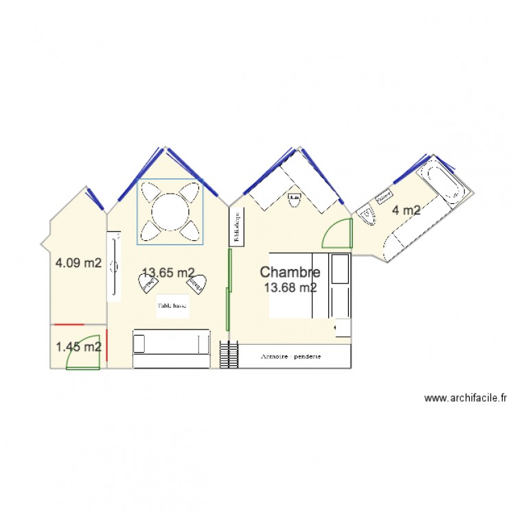 AppartBELLEVILLE idée 1. Plan de 0 pièce et 0 m2