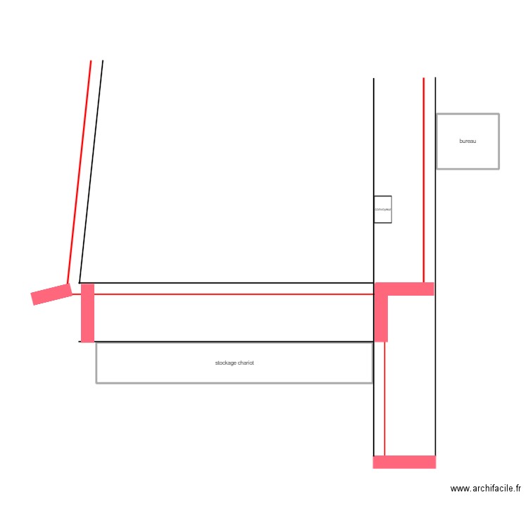 cariste emb portes PMO avant. Plan de 2 pièces et 17 m2