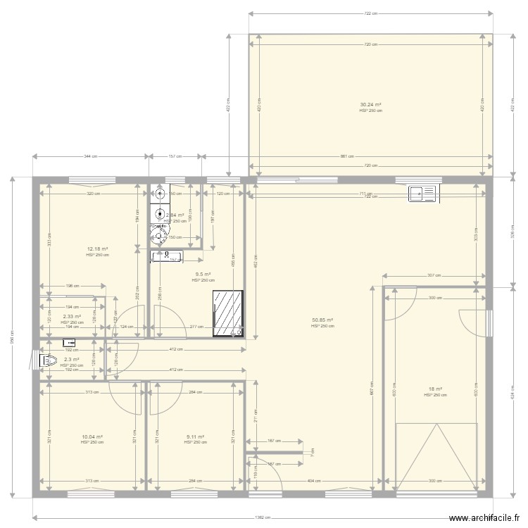 Maison BATRAH FINAL - Plan 10 pièces 147 m2 dessiné par AMANDA54580