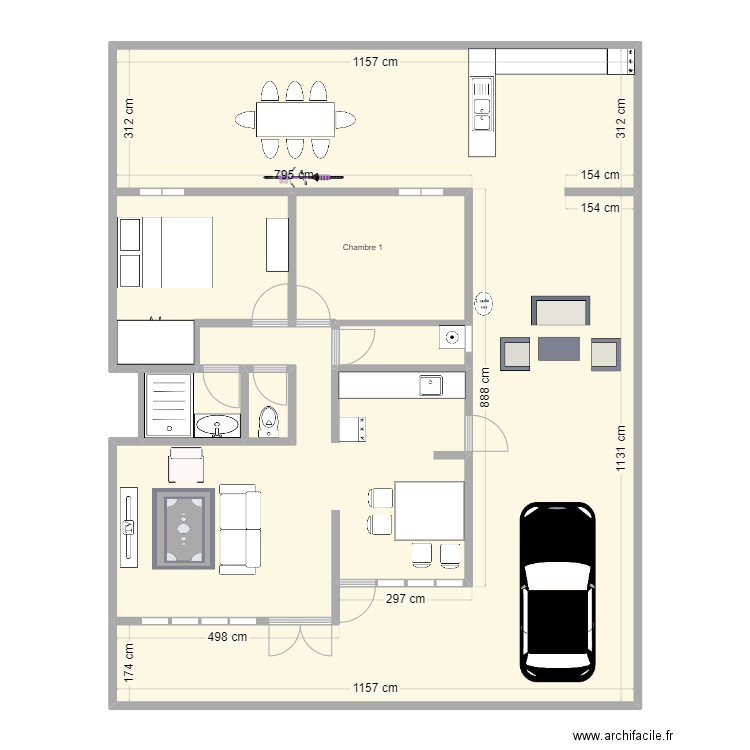 villa Mary quater. Plan de 7 pièces et 160 m2