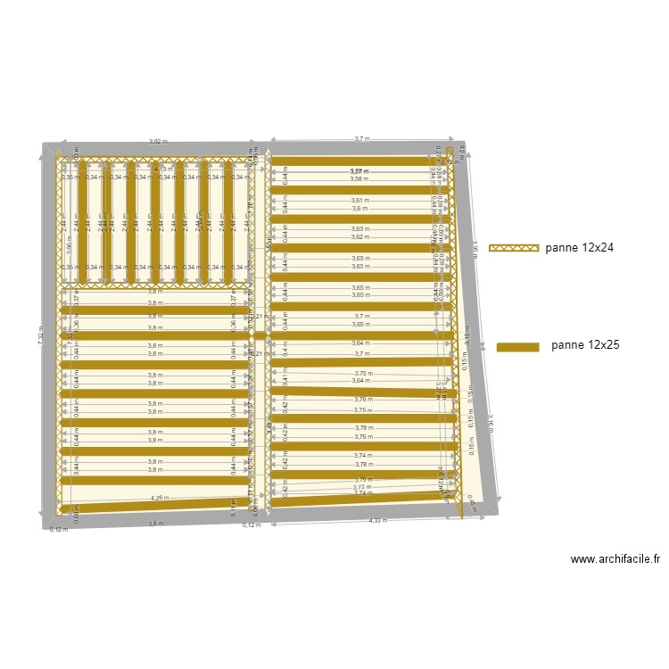 chazeau plancher. Plan de 0 pièce et 0 m2