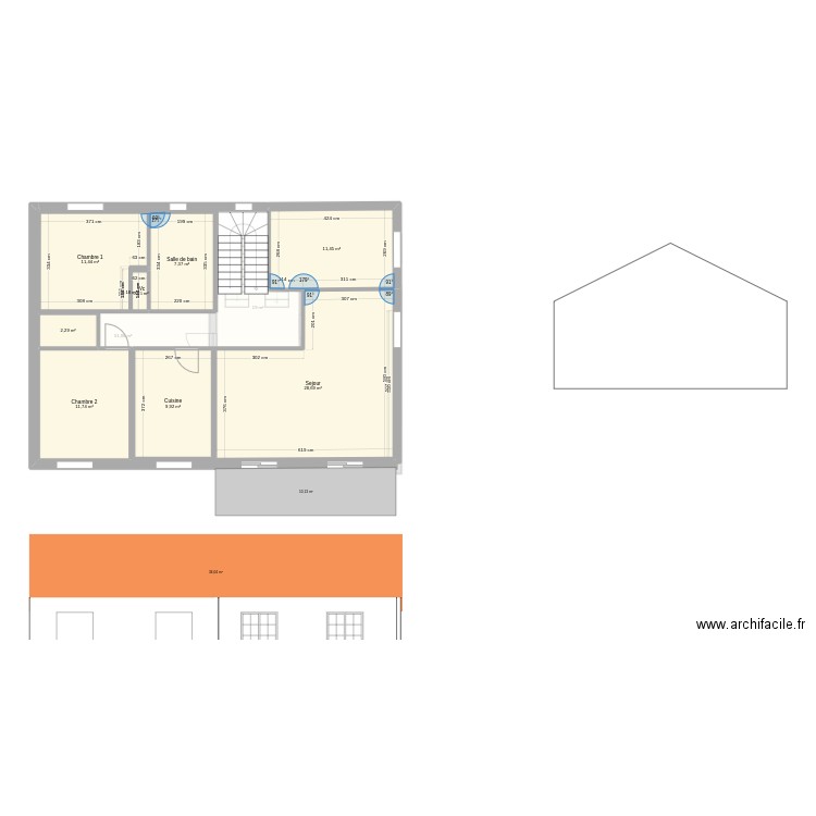 Veyras Soliha. Plan de 12 pièces et 174 m2