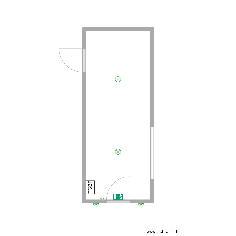 Cuisine extérieure Quai Victoria eclairage. Plan de 1 pièce et 13 m2