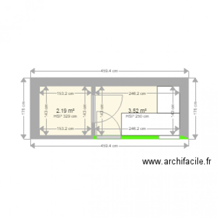 Appt Ski. Plan de 0 pièce et 0 m2