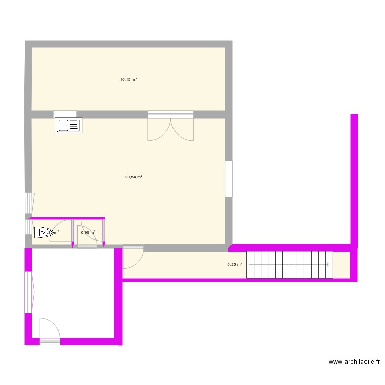 cuisine salle à manger. Plan de 0 pièce et 0 m2