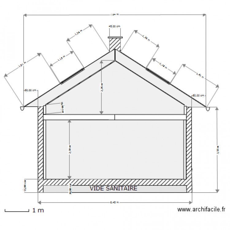 Coupe Bb Nord Est / 50e. Plan de 0 pièce et 0 m2