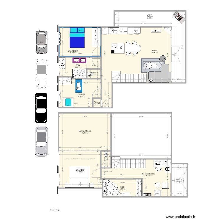 Appart Rourou et Marul 3. Plan de 0 pièce et 0 m2