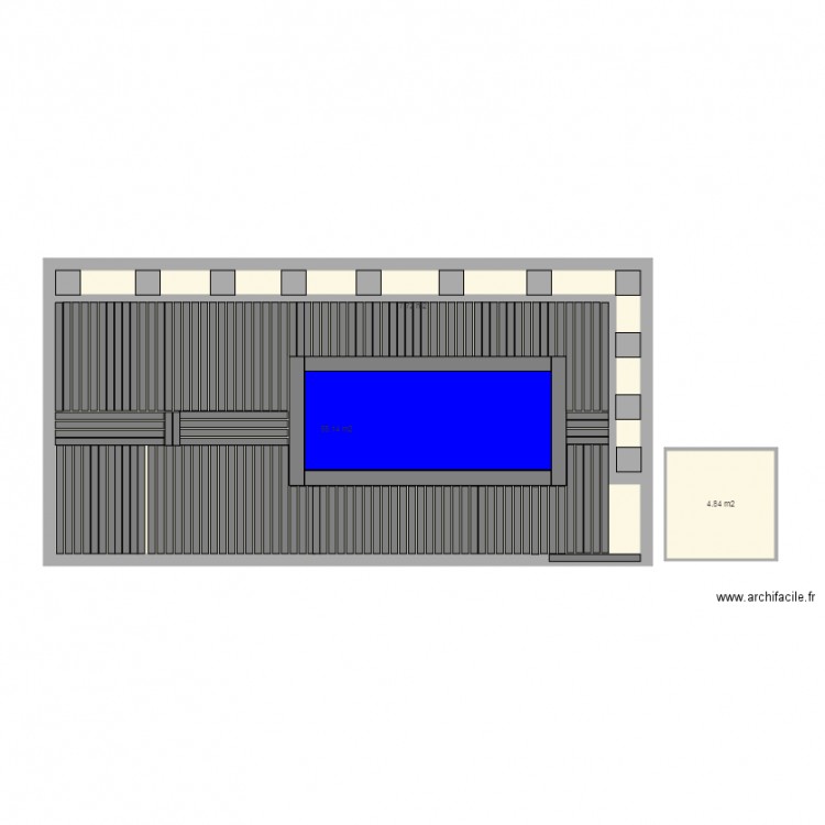 piscine 2x5 . Plan de 0 pièce et 0 m2