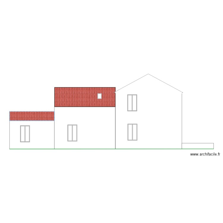 Façade nord mézy. Plan de 0 pièce et 0 m2