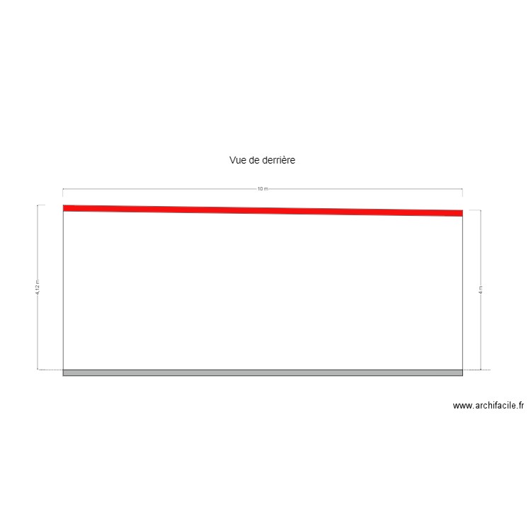 PLAN DE FACADE ARRIERE. Plan de 0 pièce et 0 m2