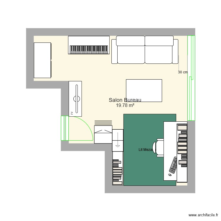 Salon Bureau Aubervilliers. Plan de 0 pièce et 0 m2