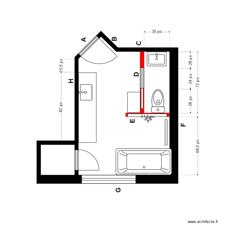 tremblay Menuiserie. Plan de 2 pièces et 11 m2