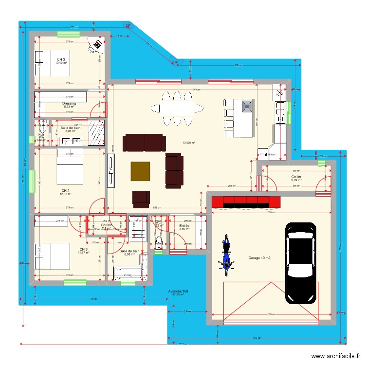 PERSO 120m2. Plan de 0 pièce et 0 m2