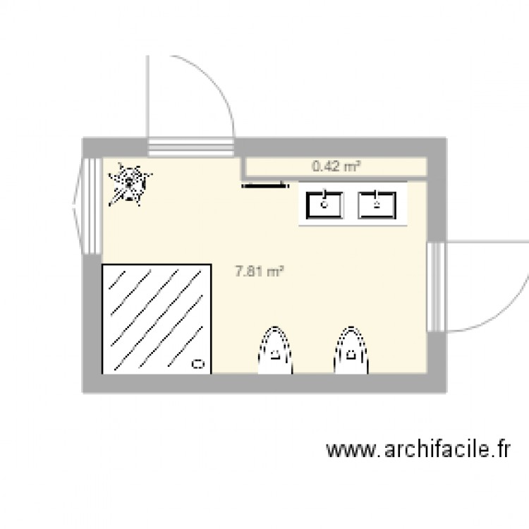 SdB 1er aménagée - Plan dessiné par marinaflo