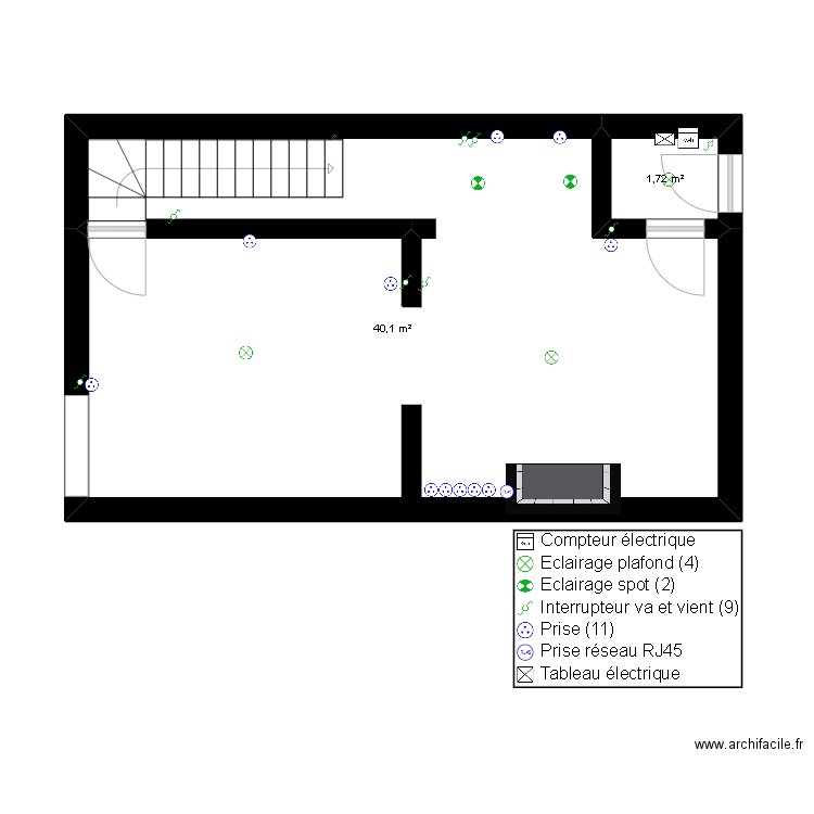 salon/SAM. Plan de 0 pièce et 0 m2