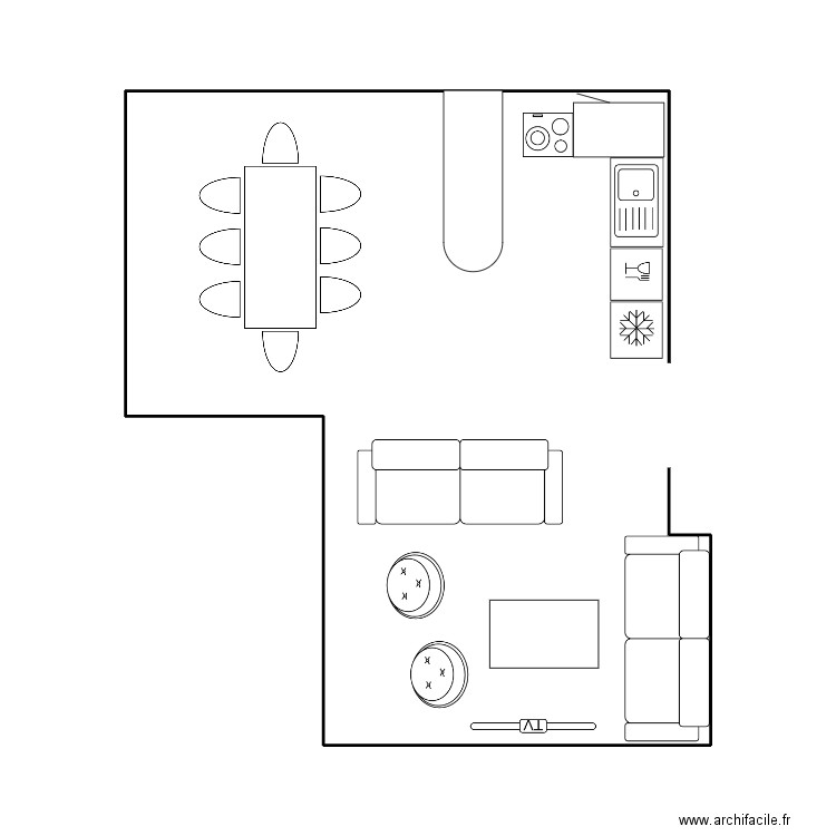 plan 2 avec bar. Plan de 0 pièce et 0 m2