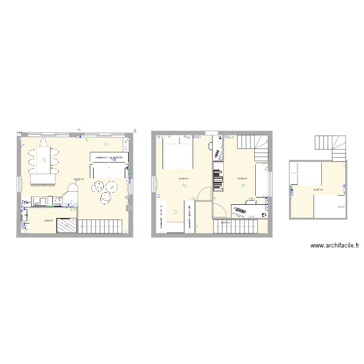 plan maison moins isolation et bardage. Plan de 0 pièce et 0 m2