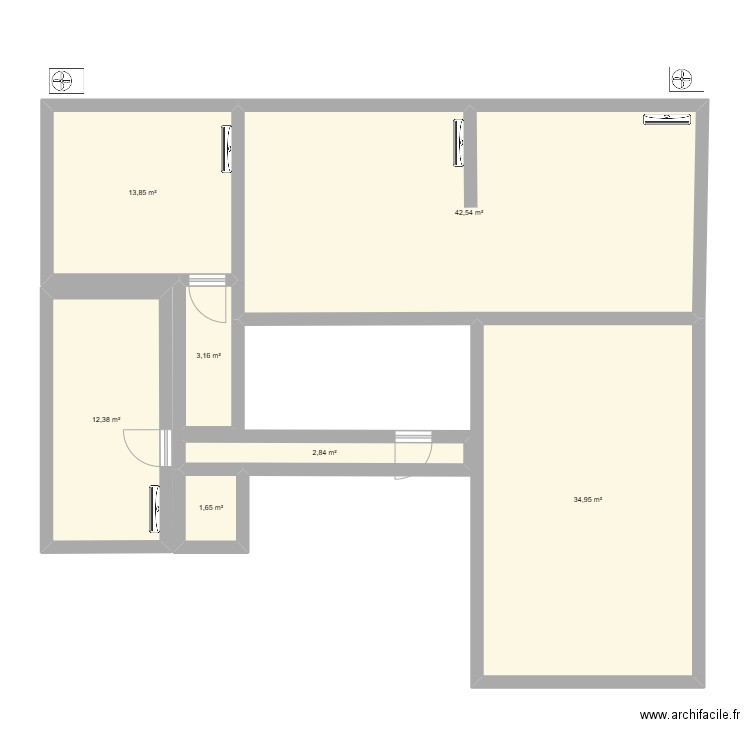 delysle. Plan de 7 pièces et 111 m2