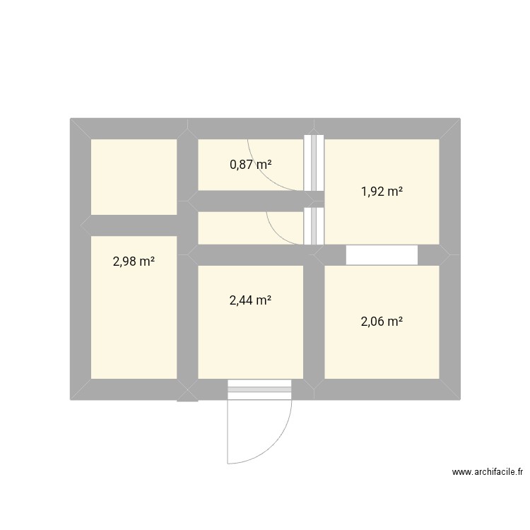 Plan. Plan de 5 pièces et 10 m2