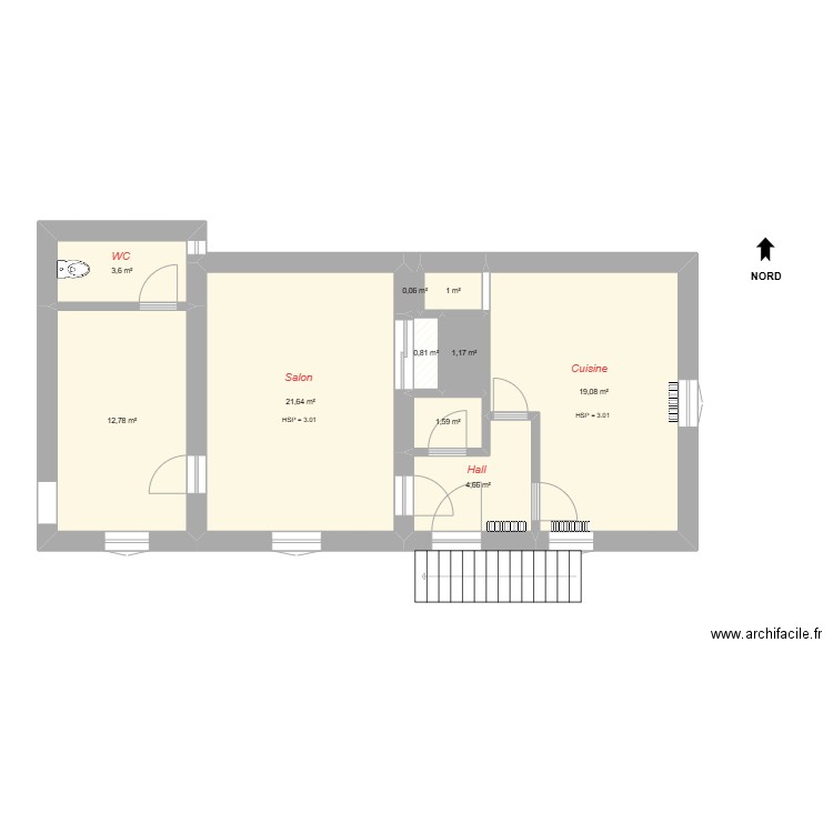 FAUCON - Bâtiment A . Plan de 10 pièces et 66 m2