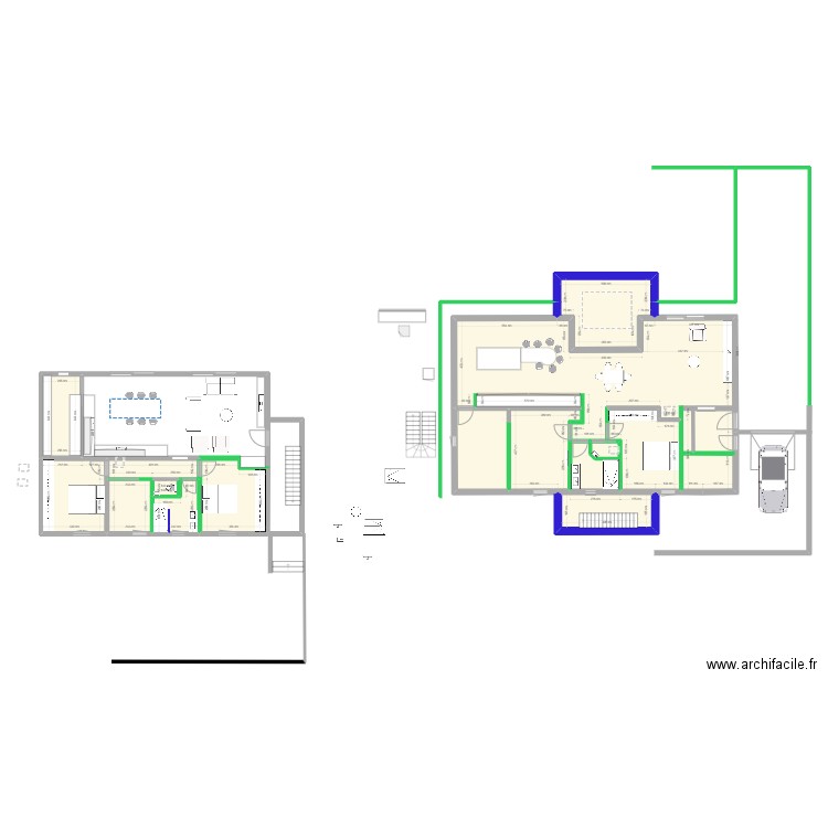 mpdifie . Plan de 15 pièces et 208 m2