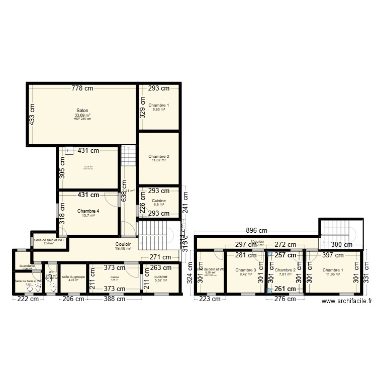 plan songsimouth. Plan de 20 pièces et 184 m2