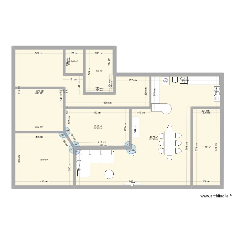 saint peray après travaux. Plan de 7 pièces et 134 m2