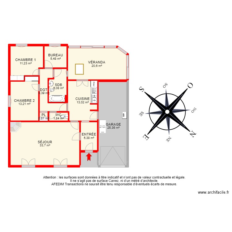 BI18254 -. Plan de 15 pièces et 147 m2