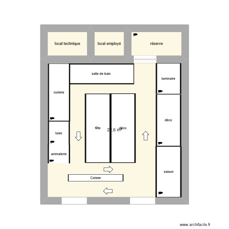 tfe. Plan de 4 pièces et 26 m2