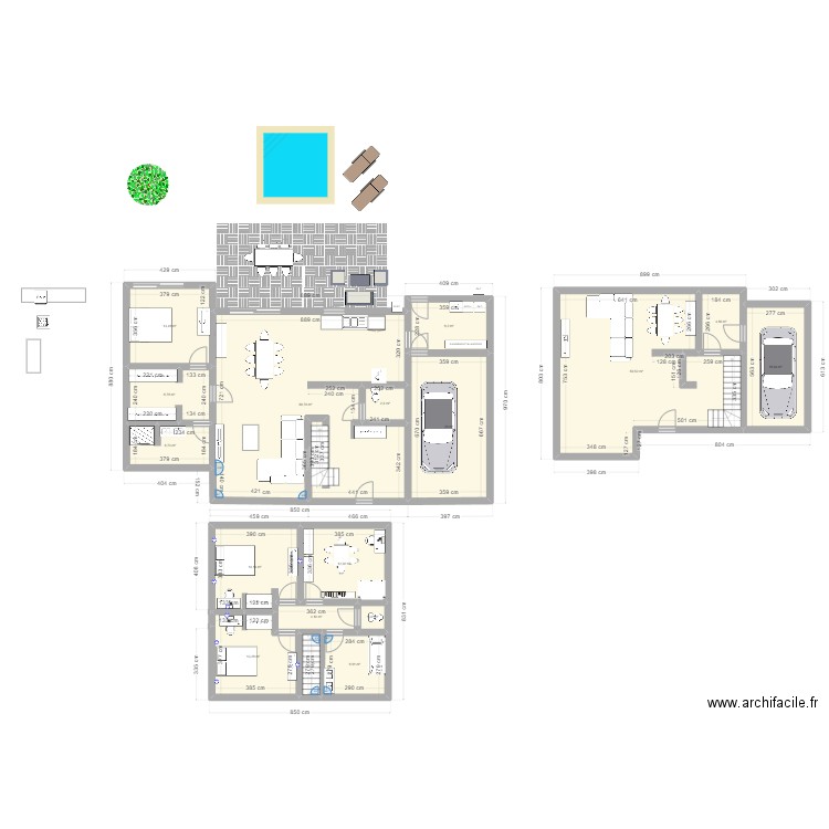 IDEE AOUT 2024 V4. Plan de 17 pièces et 261 m2