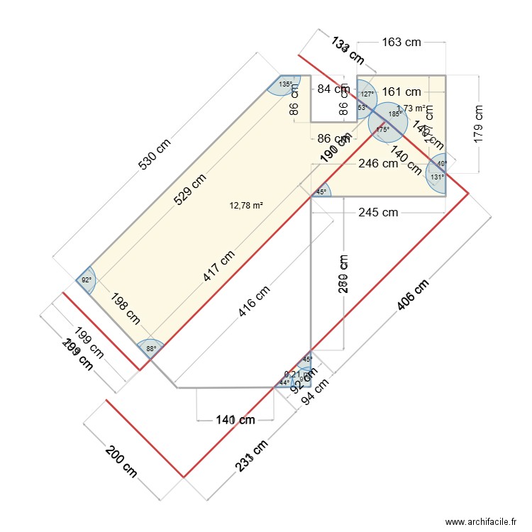 37 université 2 m option 1. Plan de 3 pièces et 15 m2