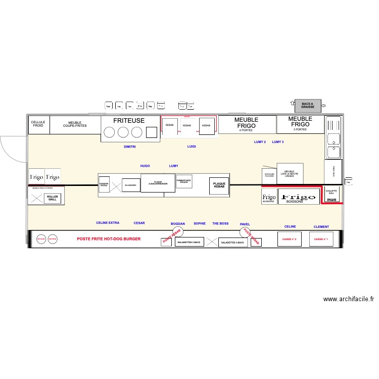 La boucherie 13. Plan de 1 pièce et 57 m2