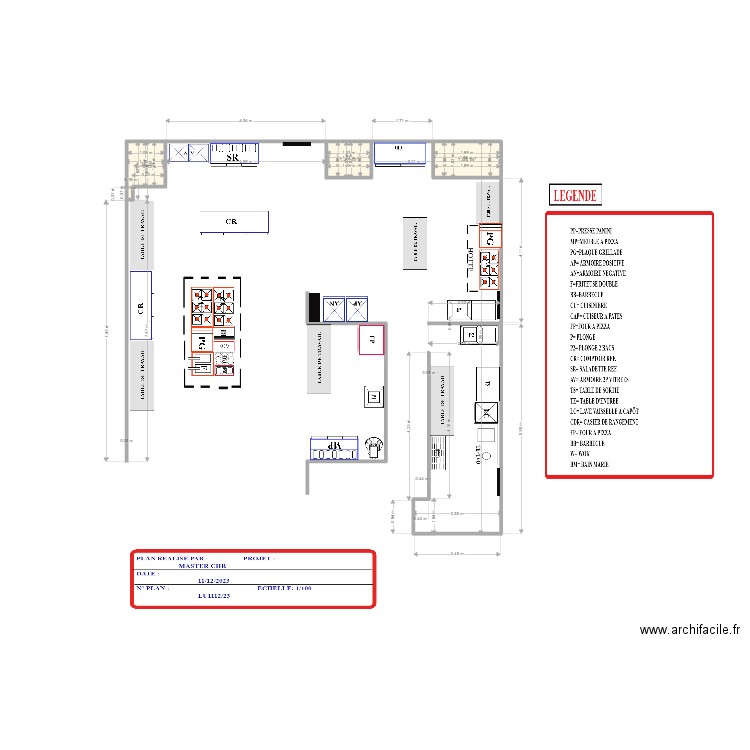 PLAN GUELIZ1. Plan de 3 pièces et 4 m2