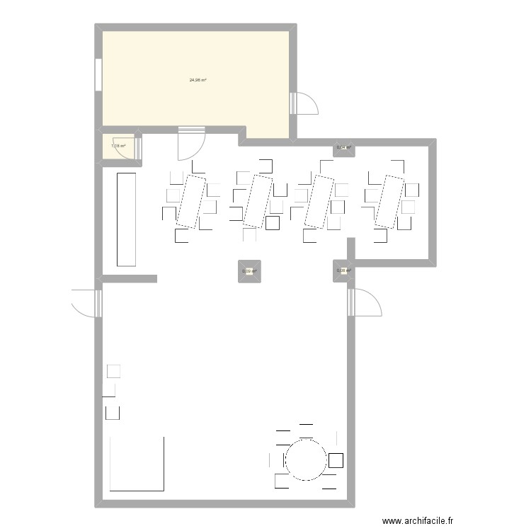 Salle Coeur Grésivaudan. Plan de 5 pièces et 26 m2