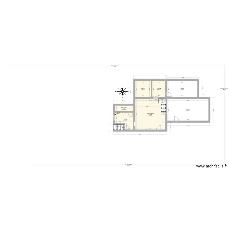 plan de maison APRÉS travaux. Plan de 8 pièces et 112 m2