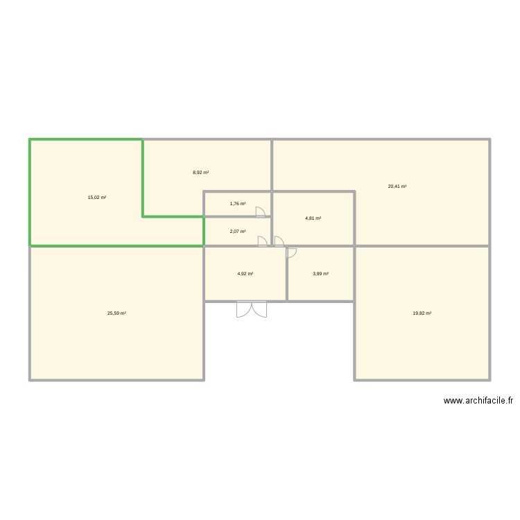 élevage pieces. Plan de 10 pièces et 107 m2