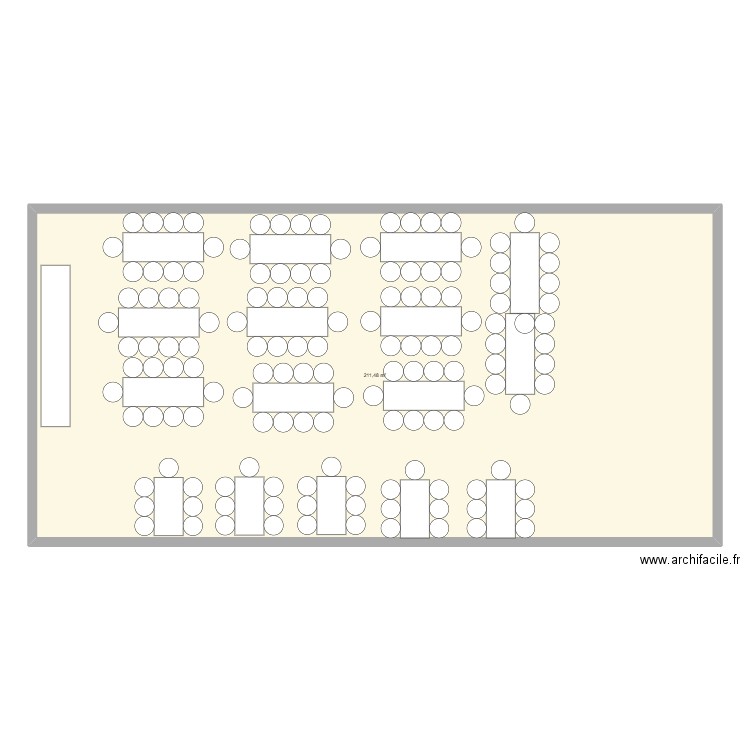 MARIAGE. Plan de 1 pièce et 211 m2