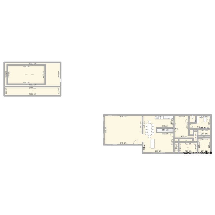 Maison. Plan de 17 pièces et 341 m2