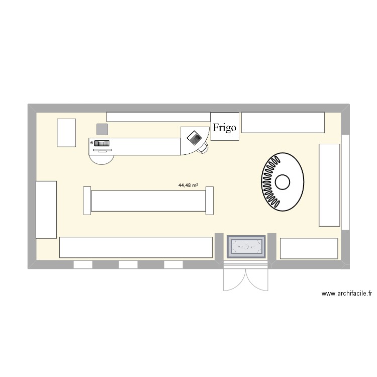 plan caves notre dames . Plan de 1 pièce et 44 m2