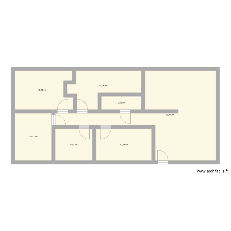 notre maison. Plan de 7 pièces et 95 m2