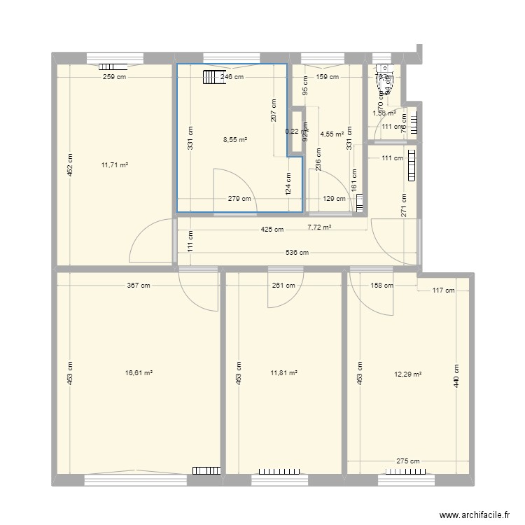 Payet Marie cotes. Plan de 9 pièces et 75 m2